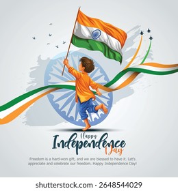 happy independence day India. 78 with Indian flag. abstract vector illustration design