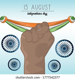 Happy independence day of India. Independence day card - Vector