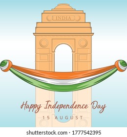 Happy independence day of India. Independence day card - Vector