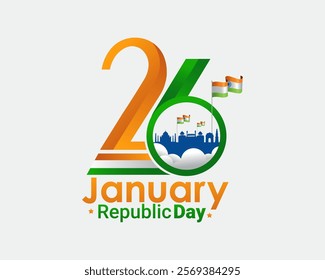 Happy Independence Day of India. Creative vector illustration graphic design.
