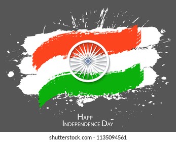 Happy Independence day of India festival With Elegant Indian flag theme, Good Concept, Beautiful Greeting Card Design and Background Vector Illustration...