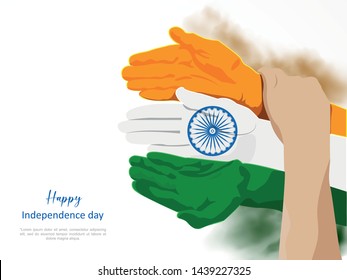 Happy Independence day India, Flyer design of 15th August, freedom day of India, vector illustration.