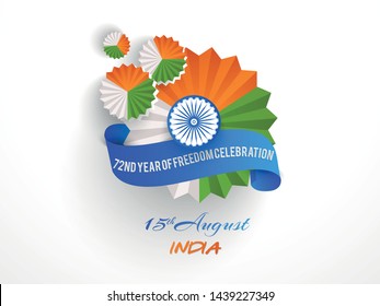 Happy Independence day India, Flyer design of 15th August, freedom day of India, vector illustration.