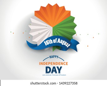 Happy Independence day India, Flyer design of 15th August, freedom day of India, vector illustration.