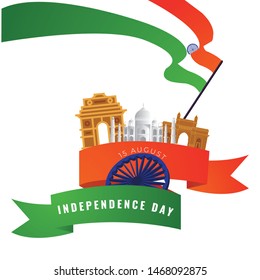 Happy Independence Day India Flyer Design Stock Vector (Royalty Free ...