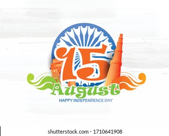 Happy Independence day India, Flyer design of 15th August, freedom day of India, vector illustration.