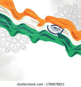 Happy Independence day India, Flyer design of 15th August, freedom day of India, vector illustration.