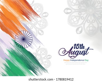 Happy Independence day India, Flyer design of 15th August, freedom day of India, vector illustration