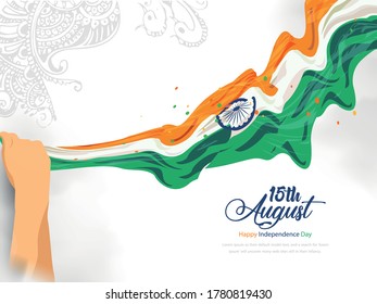 Feliz Día de la Independencia India, diseño de volante del 15 de agosto, Día de la Libertad de la India, ilustración vectorial