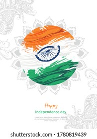 Happy Independence day India, Flyer design of 15th August, freedom day of India, vector illustration