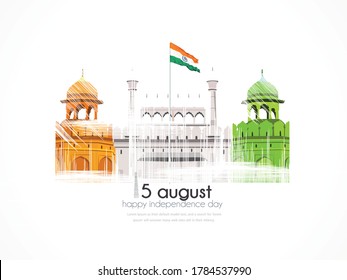 Happy Independence day India, Flyer design of 15th August, freedom day of India, vector illustration