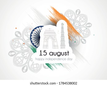 Happy Independence day India, Flyer design of 15th August, freedom day of India, vector illustration