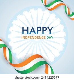 Happy Independence day India, Flyer design of 15th August, freedom day of India, vector illustration