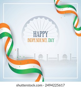 Happy Independence day India, Flyer design of 15th August, freedom day of India, vector illustration