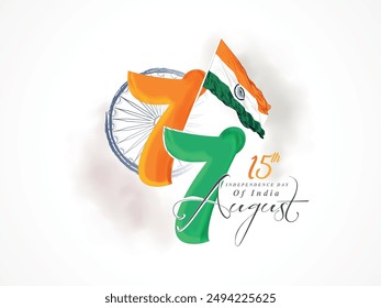 Happy Independence day India, Flyer design of 15th August, freedom day of India, vector illustration