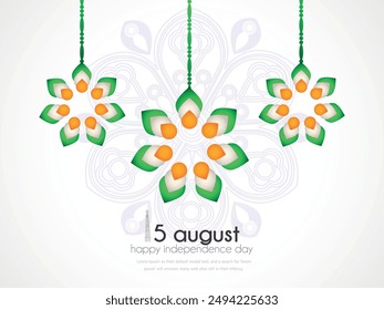 Happy Independence day India, Flyer design of 15th August, freedom day of India, vector illustration