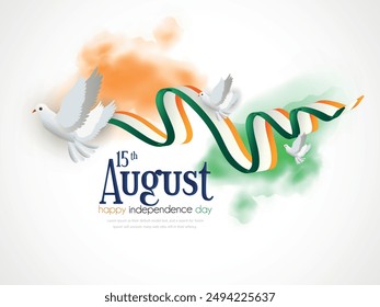 Happy Independence day India, Flyer design of 15th August, freedom day of India, vector illustration