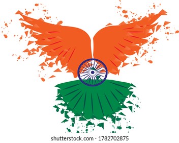 Happy Independence Day India Flying Pigeon Stock Vector (Royalty Free ...