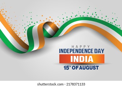 happy Independence day India greetings. vector illustration design.