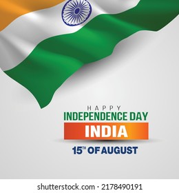 happy independence day India greetings. vector illustration design.