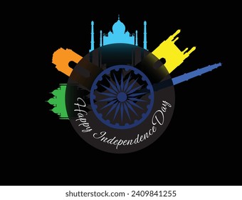 happy independence day India greetings. vector illustration design.