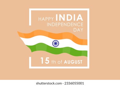 Happy Independence Day in India Holiday Poster, greeting card, banner