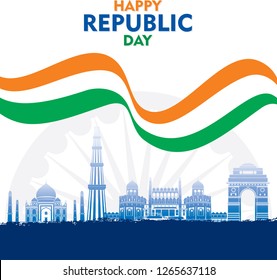 happy independence day of india illustration vector, using sale banner or poster design
