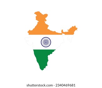 Happy Independence day India, India Independence day, India, Map of India with Indian flag, 15th August, 15 August, National Day, Independence Day Typographic Design Typography Vector Illustration Map