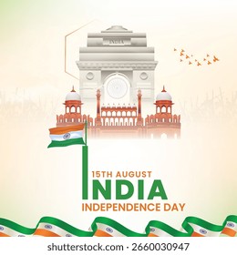 Happy independence day India post design for 15th august and republic day free template

