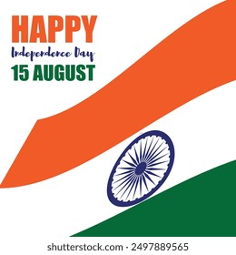 Happy Independence Day india poster editable file illustration 