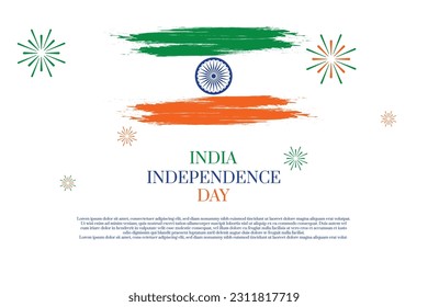 Happy independence day India Template Design good for Website banner and greeting card.