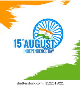 Happy Independence day India, Vector illustration, Flyer design for 15th August.