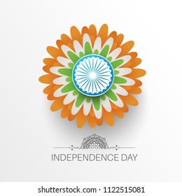 Happy Independence day India, Vector illustration, Flyer design for 15th August.