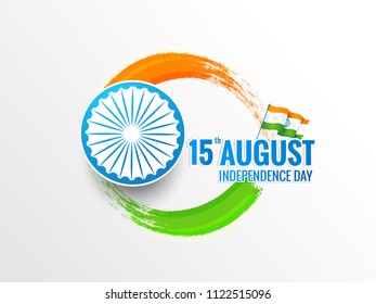 Happy Independence day India, Vector illustration, Flyer design for 15th August.