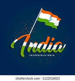 Happy Independence day India, Vector illustration for card design, Flyer design for 15th August.