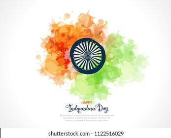 Happy Independence day India, Vector illustration for card design, Flyer design for 15th August.