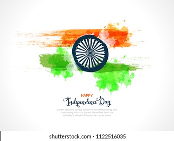 Happy Independence day India, Vector illustration for card design, Flyer design for 15th August.