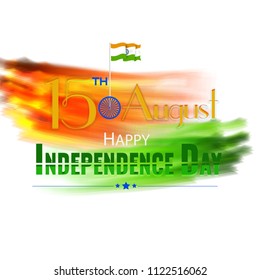 Happy Independence day India, Vector illustration for card design, Flyer design for 15th August.