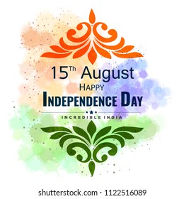 Happy Independence day India, Vector illustration for card design, Flyer design for 15th August.