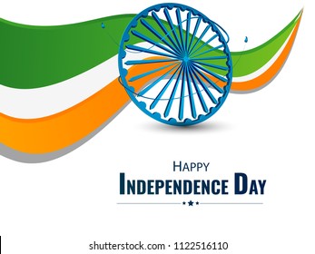 Happy Independence day India, Vector illustration for card design, Flyer design for 15th August.