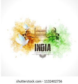 
Happy Independence day India, Vector illustration, Flyer design for 15th August.