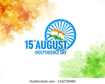 Happy Independence day India, Vector illustration, Flyer design for 15th August.