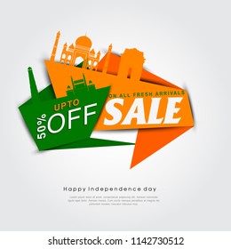 Happy Independence day India, Vector illustration, Flyer design for 15th August.