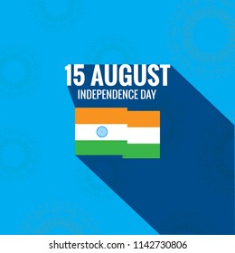 Happy Independence day India, Vector illustration, Flyer design for 15th August.