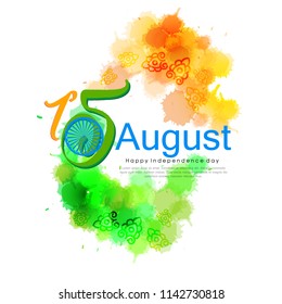 Happy Independence day India, Vector illustration, Flyer design for 15th August.