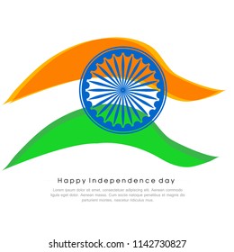 Happy Independence day India, Vector illustration, Flyer design for 15th August.