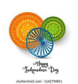 Happy Independence day India, Vector illustration, Flyer design for 15th August.