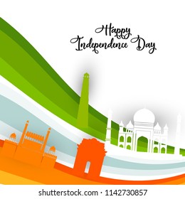 Happy Independence day India, Vector illustration, Flyer design for 15th August.
