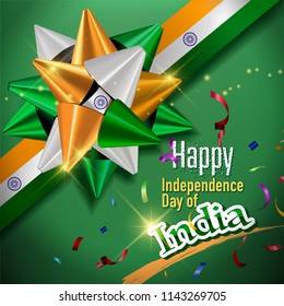 Happy Independence day of India in Vector