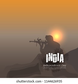 Happy Independence day India, Vector illustration, Flyer design for 15th August.